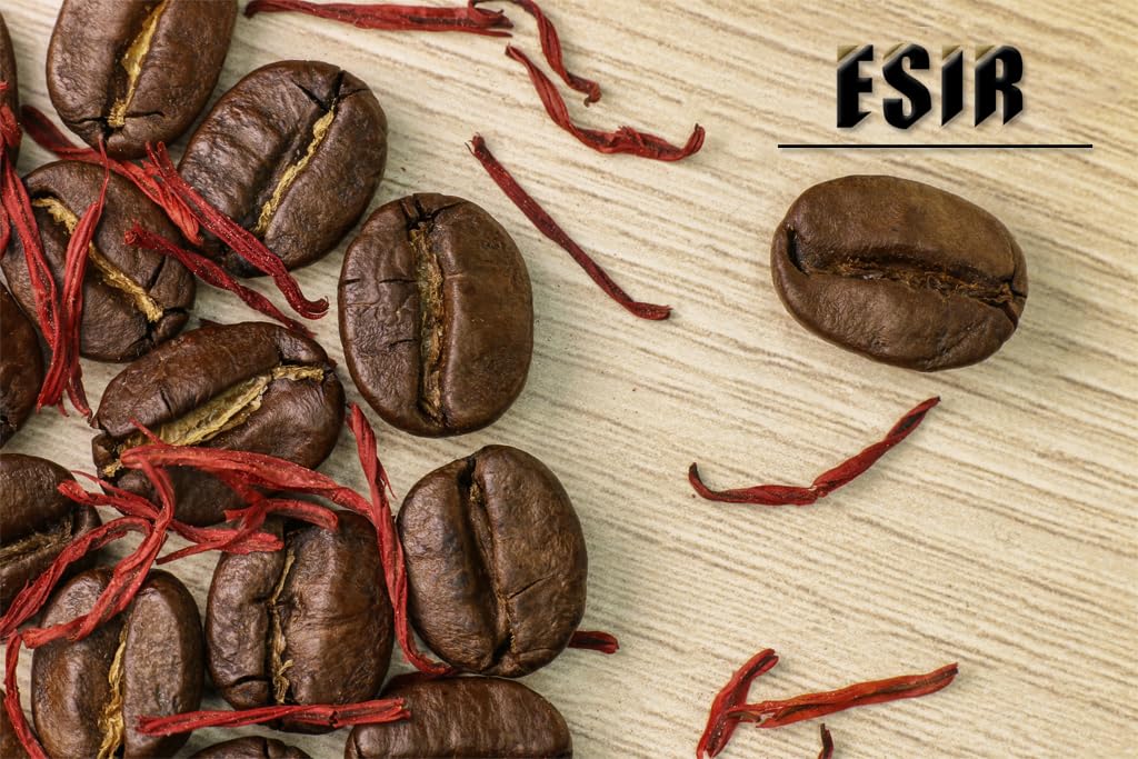 Esir Café con Azafrán en Polvo 200 g - Pack 3 – Mezcla Gourmet Premium | Aroma Intenso y Especiado | Ideal para Bebidas Especiales, Postres y Cocina | Bolsa Resellable (600, Azafrán)