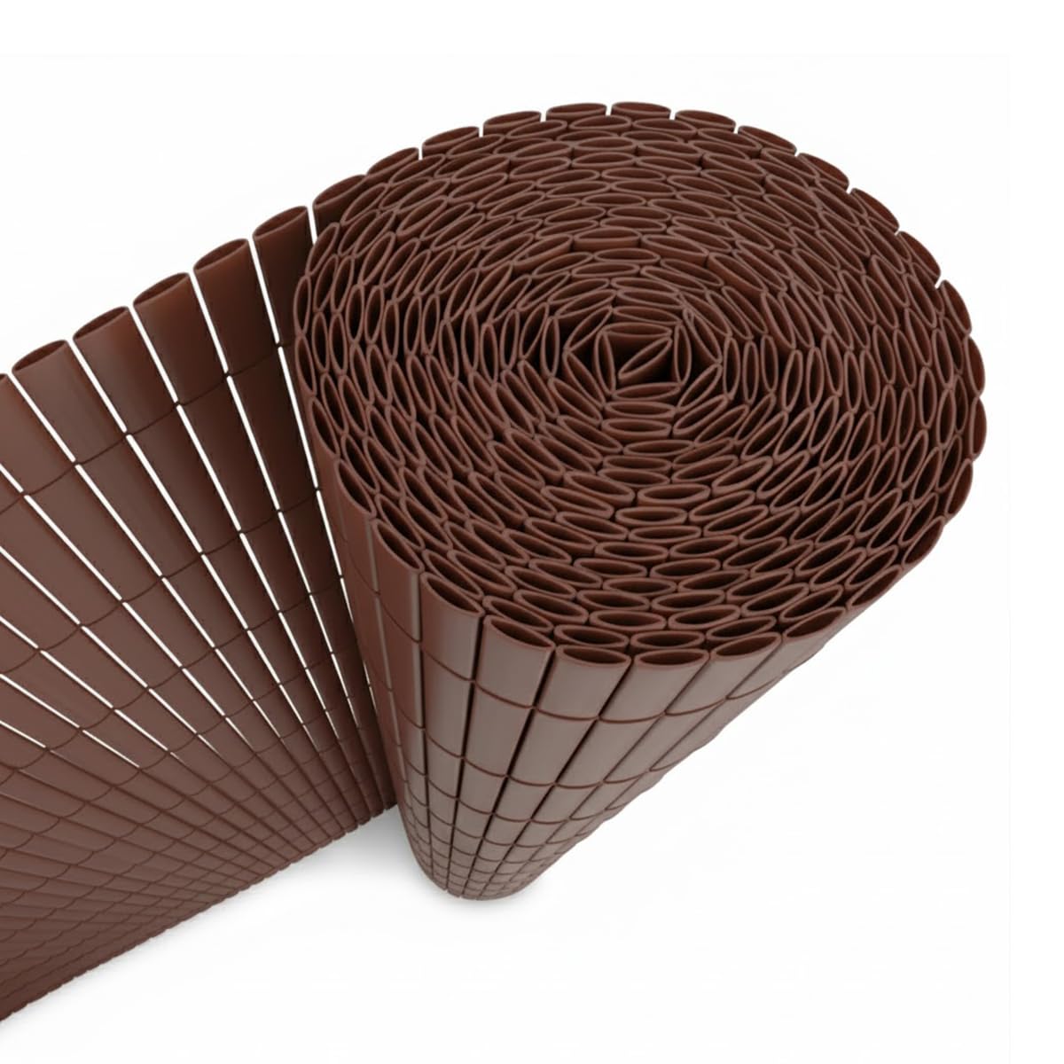PEGANE Canisse Brise Vue en PVC Tube Plat,Clôture Protection pour Jardin terasse Balcon Coloris Marron foncée - Hauteur 100 x Longueur 300 cm 1700g/m2