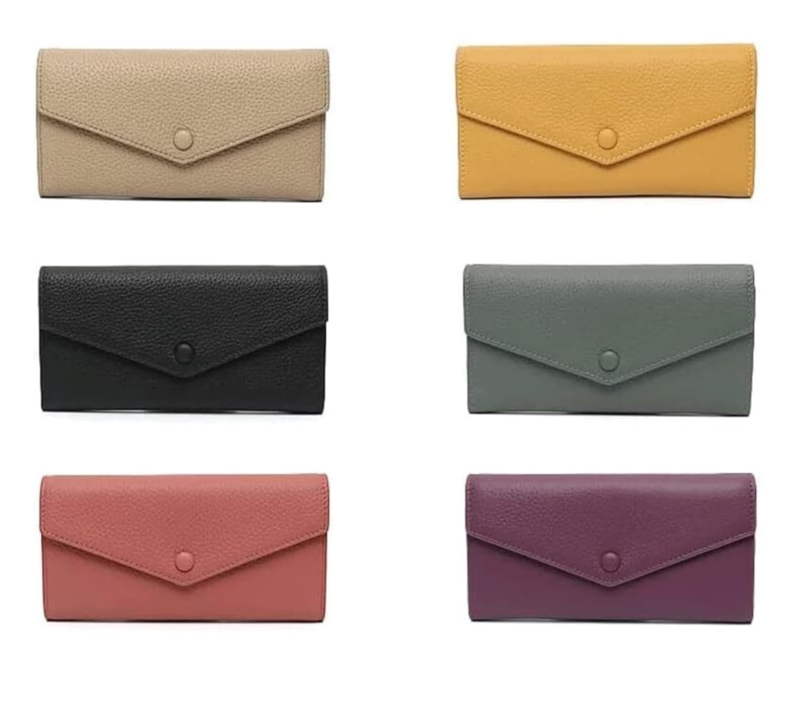 Funzione Di Contenimento Portafoglio Da Donna In Pelle Lungo Funzionale Borsa Di Grande Capacità Pochette Semplice Tasca Portamonete Per Viaggio Uso Quotidiano(Yellow)