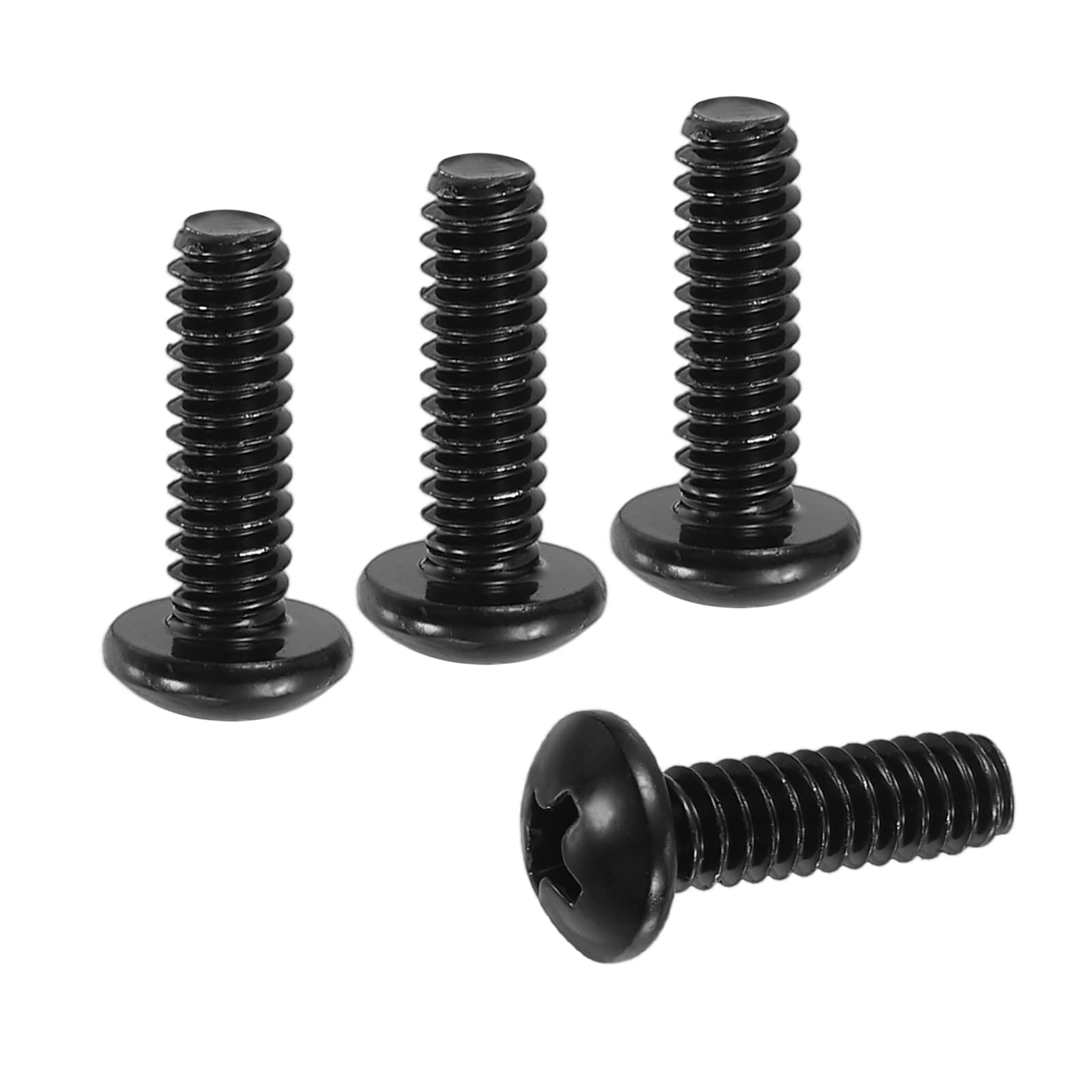 PATIKIL #10-24 x 5/8" Pan Head Machine Screws, 50 Pcs 304 Stainless Steel Round Head Screws for Cabinet Drawer Knob Pull Handle, Phillips Drive, Fully Threaded, Black Oxidation