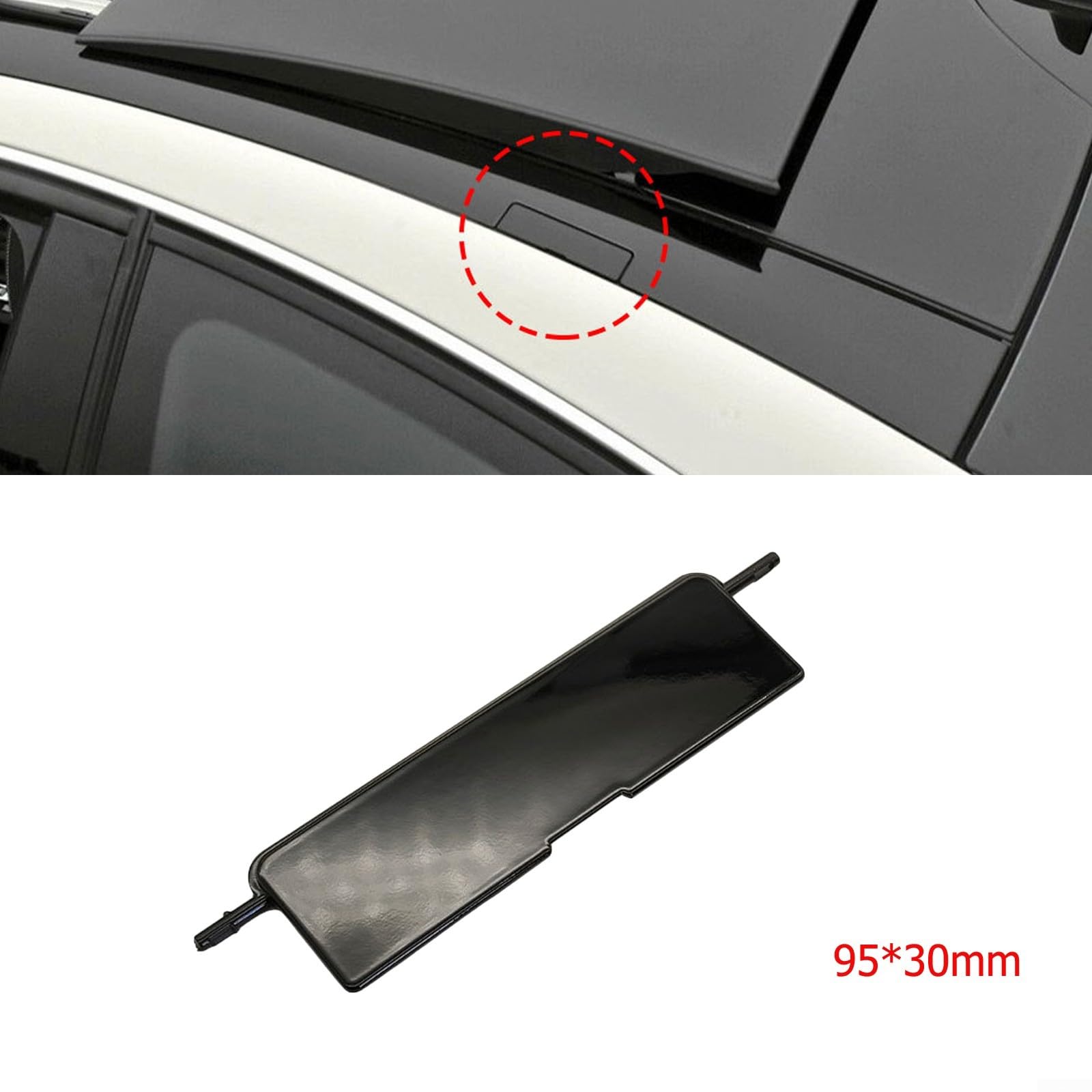 Copertura per portapacchi 2126902882 per Classe E W212/W207 e Classe C W204 95 x 30 mm - Ricambio diretto tappo in plastica compatibile con