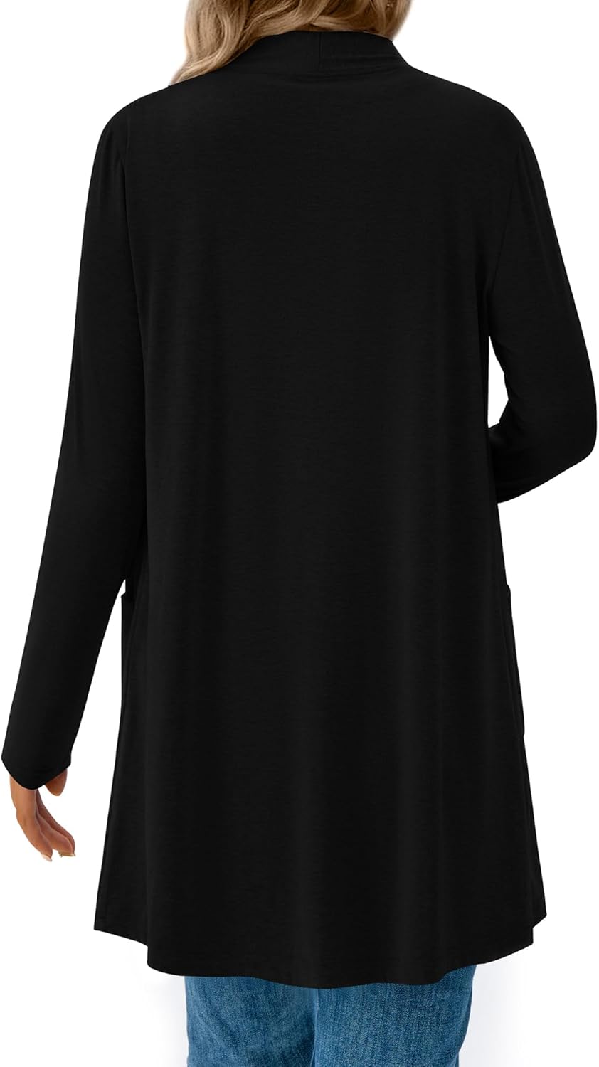 BTFBM Long Cardigans for Women Trendy Pockets Spring Clothes 2026 Casual Open Front Lightweight Shawl Cardigan - Image 2