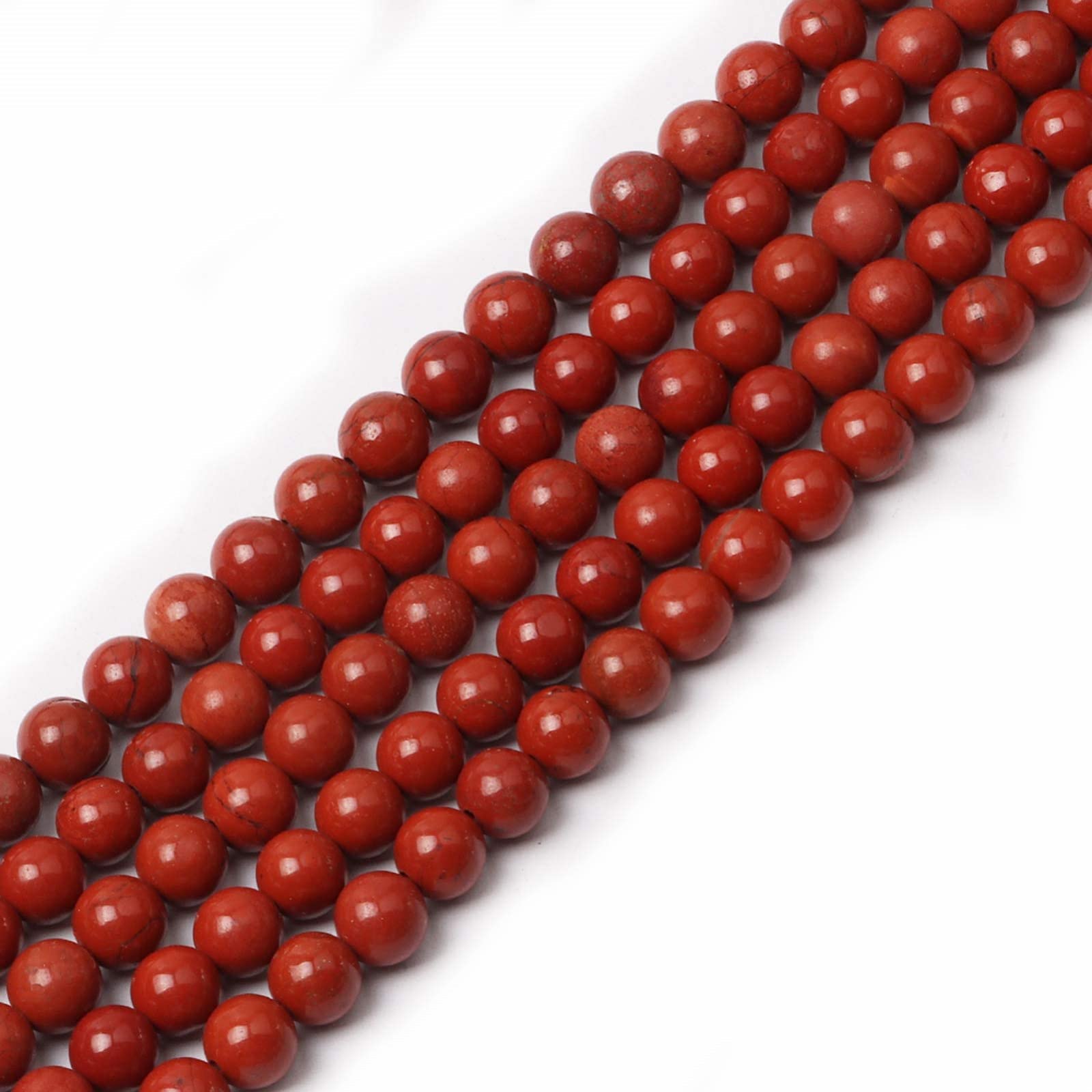 10mm Round Natural Red Coral Gemstone Beads, 31-36pcs Loose Smooth Healing Power Stone Beads for Bracelet Necklace Jewellery Making and DIY Crafts, 1 Strand 15.5" — image 1