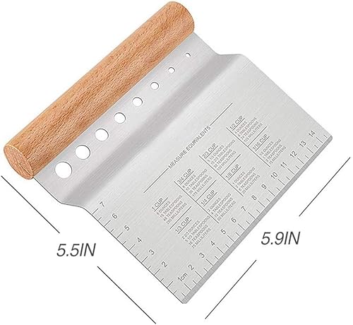Miniatura 8 de Raspador de masa de 8 agujeros, acero inoxidable con pelador de hierbas, herramienta de cocina multiusos, para pasteles, cortador de pizza,