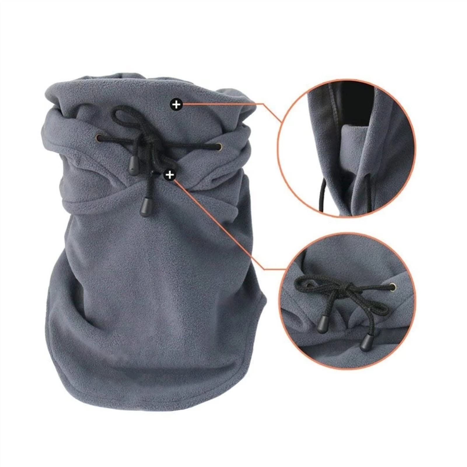 Cagoule Polaire Unisexe Coupe-vent - Protection Visage Intégrale - Pour Ski, Randonnée, Vélo Hiver - Taille Unique élastique