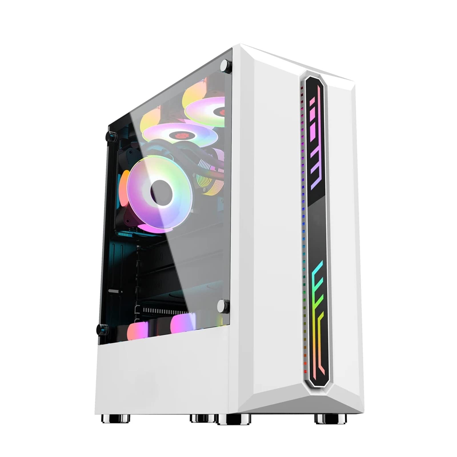 Amazon.co.jp: ミドルタワーPCケース RGBゲーミングケースミッドタワー