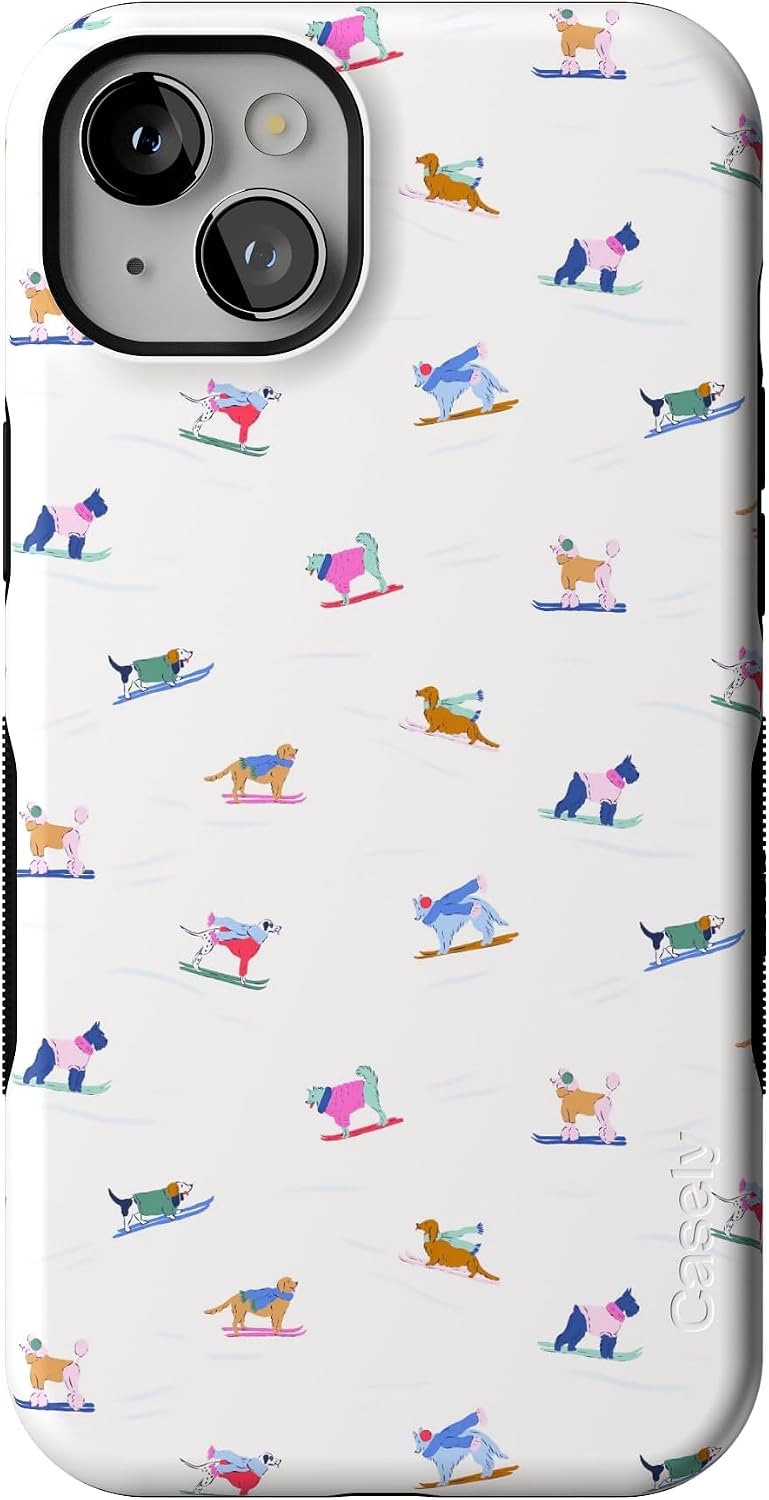 Casely iPhone 13 Mini Case | Powder Pups | Dog Sled | Bold Protective Design | MagSafe Compatible Design