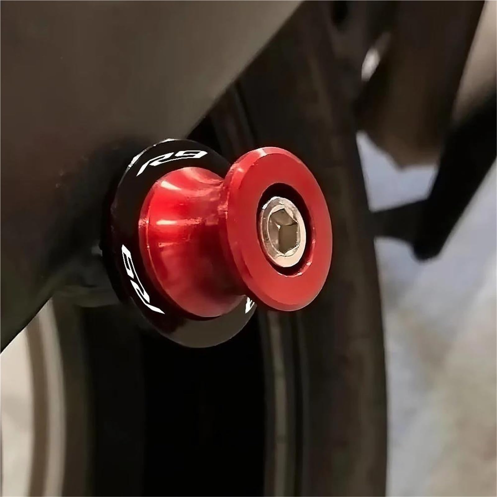 Hinterer Ständer-Schieber Motorradzubehör Ständer Schraube Schwingenaufnahme Schieber Für Yamaha R9 YZFR9 YZF-R9 YZF 6 Mm(Rosso)
