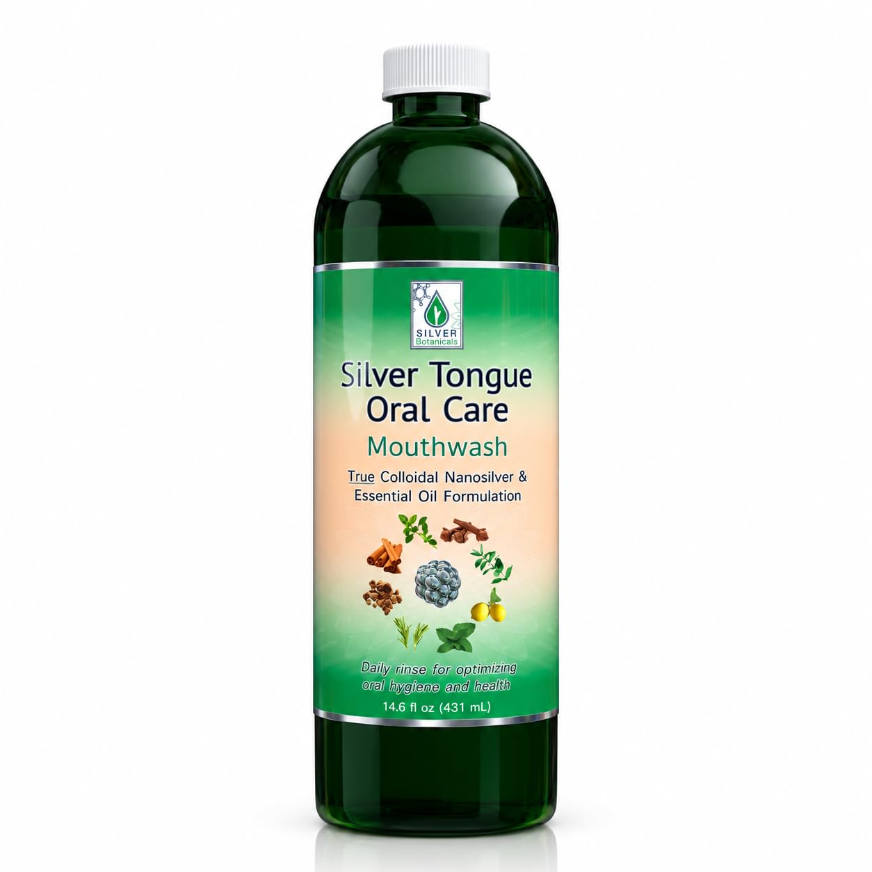 Silver Tongue Oral Care Colloidal Silver Mouthwash 16 oz