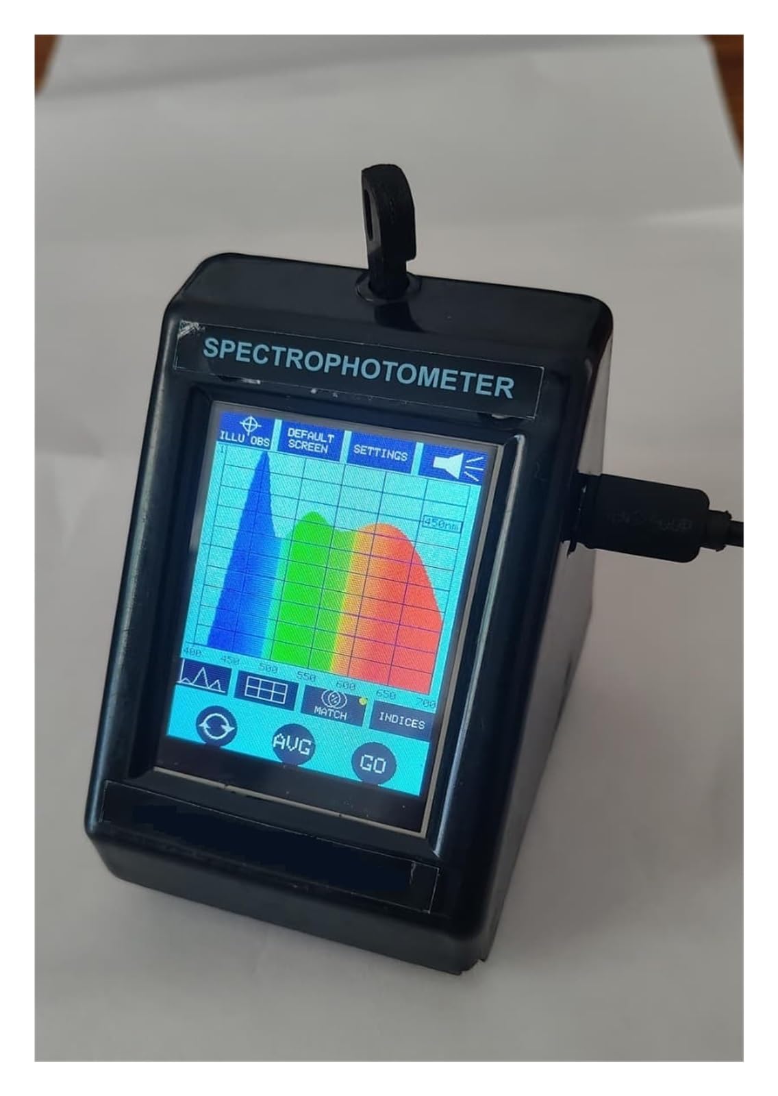 Handheld-Labor-Farbspektrophotometer, 28 Mm Großer Sichtbereich, Weißgrad-Tester Für Papier, Textil, Kunststoff, Keramik, Farbleser,Hochpräzise