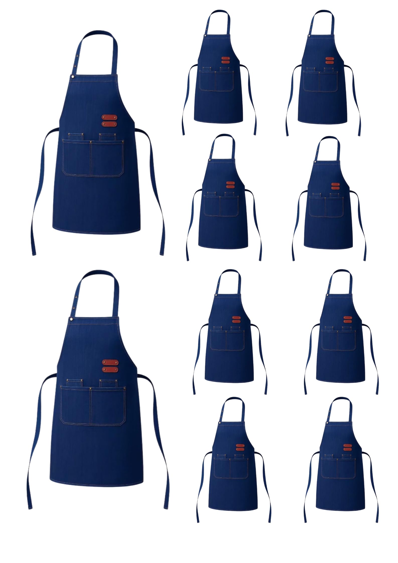 Delantal Profesional Unisex Estilo Vintage Ajustable Con Bolsillos Múltiples Cuero Sintético Cocina Jardinería Horneado Pintura Peluquería Cafetería Artesanía Trabajo - G108