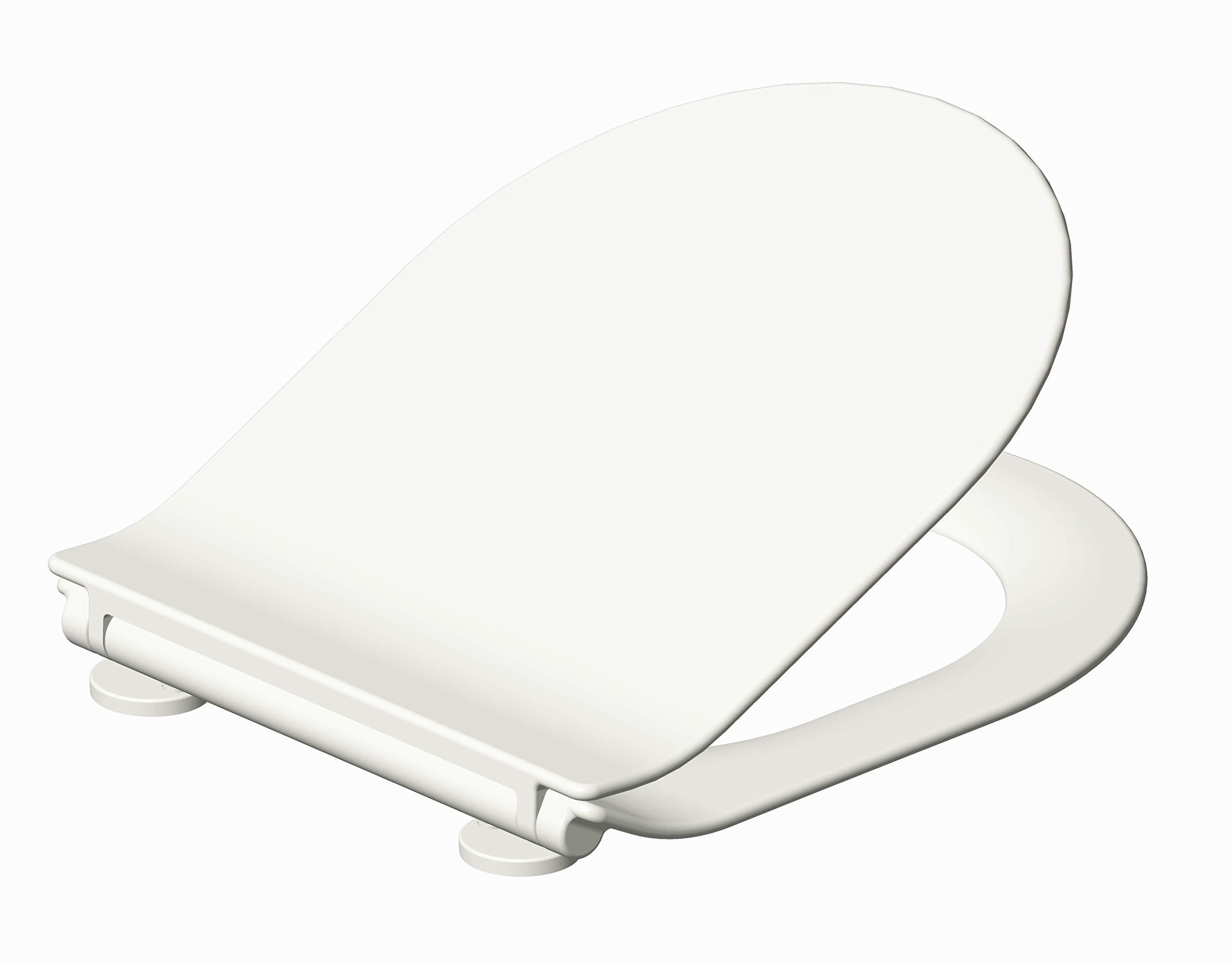Grünblatt Premium Duroplast TOILET SEAT, Soft Close, Removable for Cleaning, White, Suitable for Duravit Starck 3, Starck 2, Darling NEW, Happy D