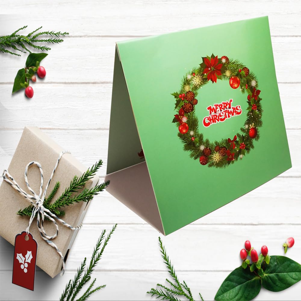 Juego de tarjetas de Navidad 3D desplegables, tarjetas y sobres hechos a mano, paquete de 8 incluye muñeco de nieve de Navidad, bola de cristal de Navidad, Papá Noel, armario, campana, regalos de