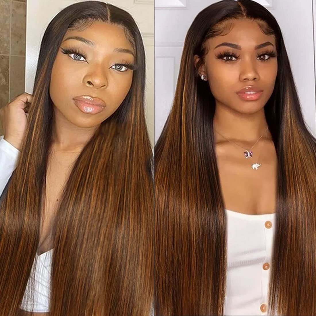 Beauty Forever Malaysian Straight Hair 3bundles #FB30 Balayage Ombre Human Hair Weave, 20 20 20Inch Straight Bundles 3PCS Deals Virgin Hair Extensions