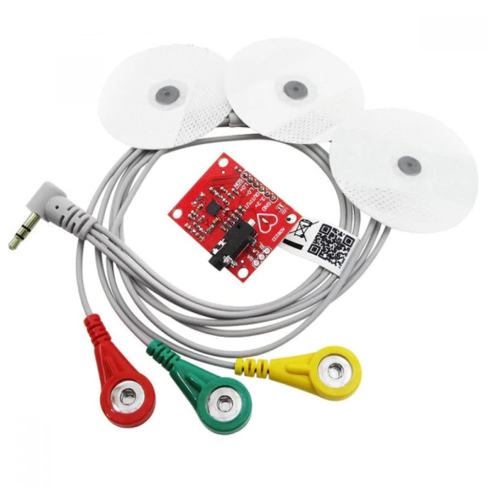 NexMindspace Ecg Module AD8232 ecg Measurement Pulse Heart ECG Monitoring Sensor Module Kit Heartbeat Monitoring System-image-46