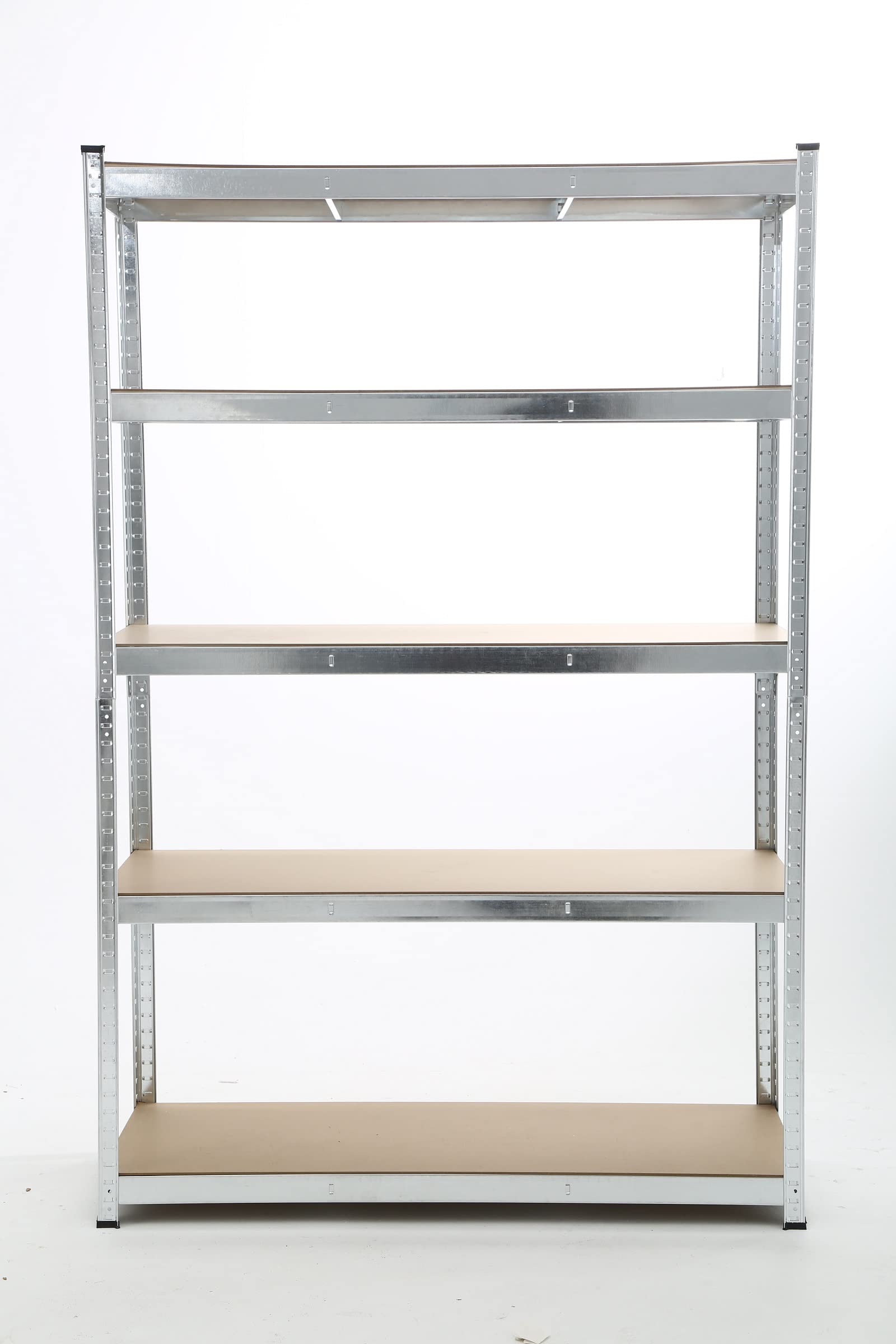 Panana Warehouse 5 Tier Racking Shelf Heavy Duty Steel Garage Shelving Unit Garden Shed Shelving (silver, 180x120x45cm)