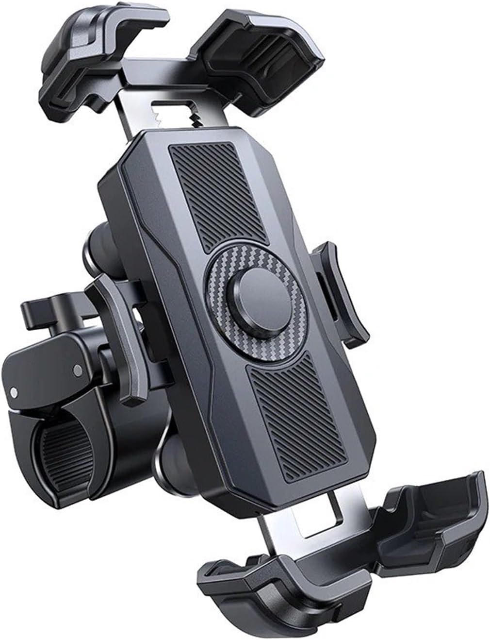 Bike Phone Mount Motorcycle Phone Holder Anti Vibration Bike Bicycle Handlebar Mount One-Hand Operation 360° View for 4.7-7'' Bicycle Phone Holder