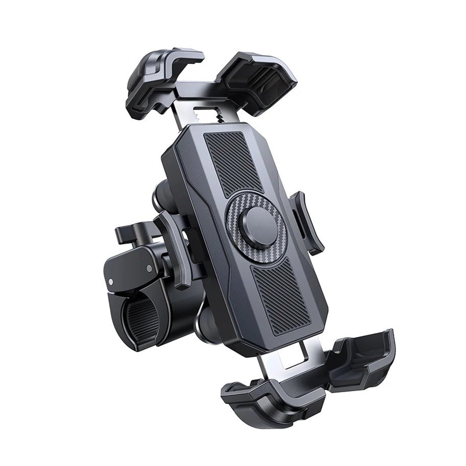 Supporto Manubrio Supporto Per Telefono Da Moto Antivibrazione Manubrio Di Bicicletta, Funzionamento Con Una Sola Mano Vista A 360° Per Telefoni 4,7-7'' Supporto Telefono Moto