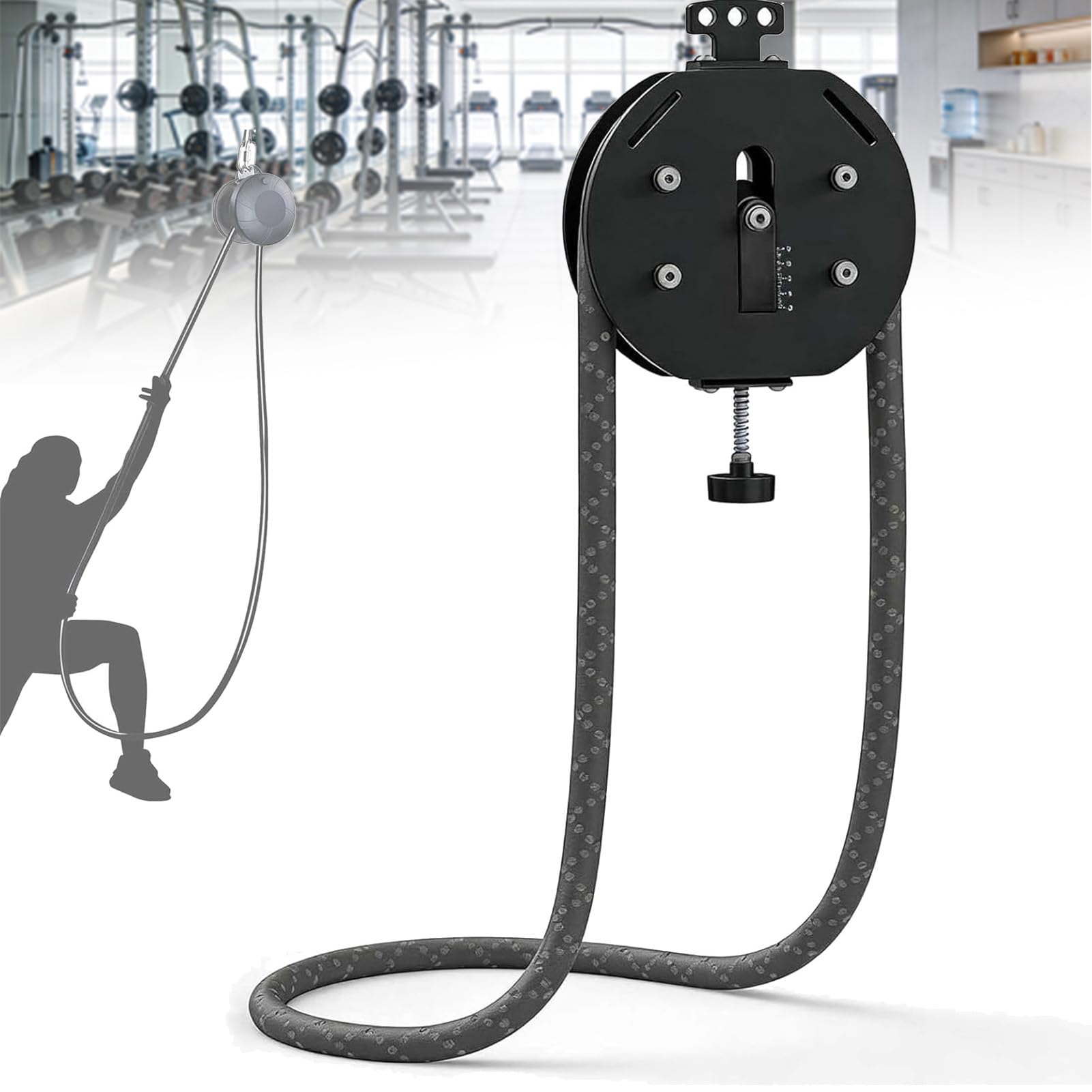 Seilzugmaschine Mit Einstellbarem Widerstand, Endlosseiltrainer, Widerstandstrainer Für Das Heim-Fitnessstudio, 4m Premium-Nylonseil, Heim- Und Fitnessstudio-System Für Krafttraining