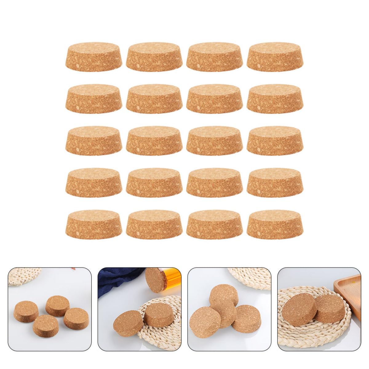 Bouchons de Liège pour Bouteille, Lot de 25 Pièces, Liège