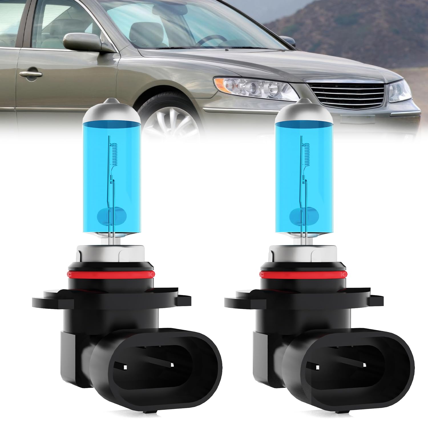 Fog Light Bulbs Compatible With Hyundai Azera 2006, 9006 Fog Lights Halogen Light Bulb, Super Bright 6000K White, Plug and Play, Pack of 2