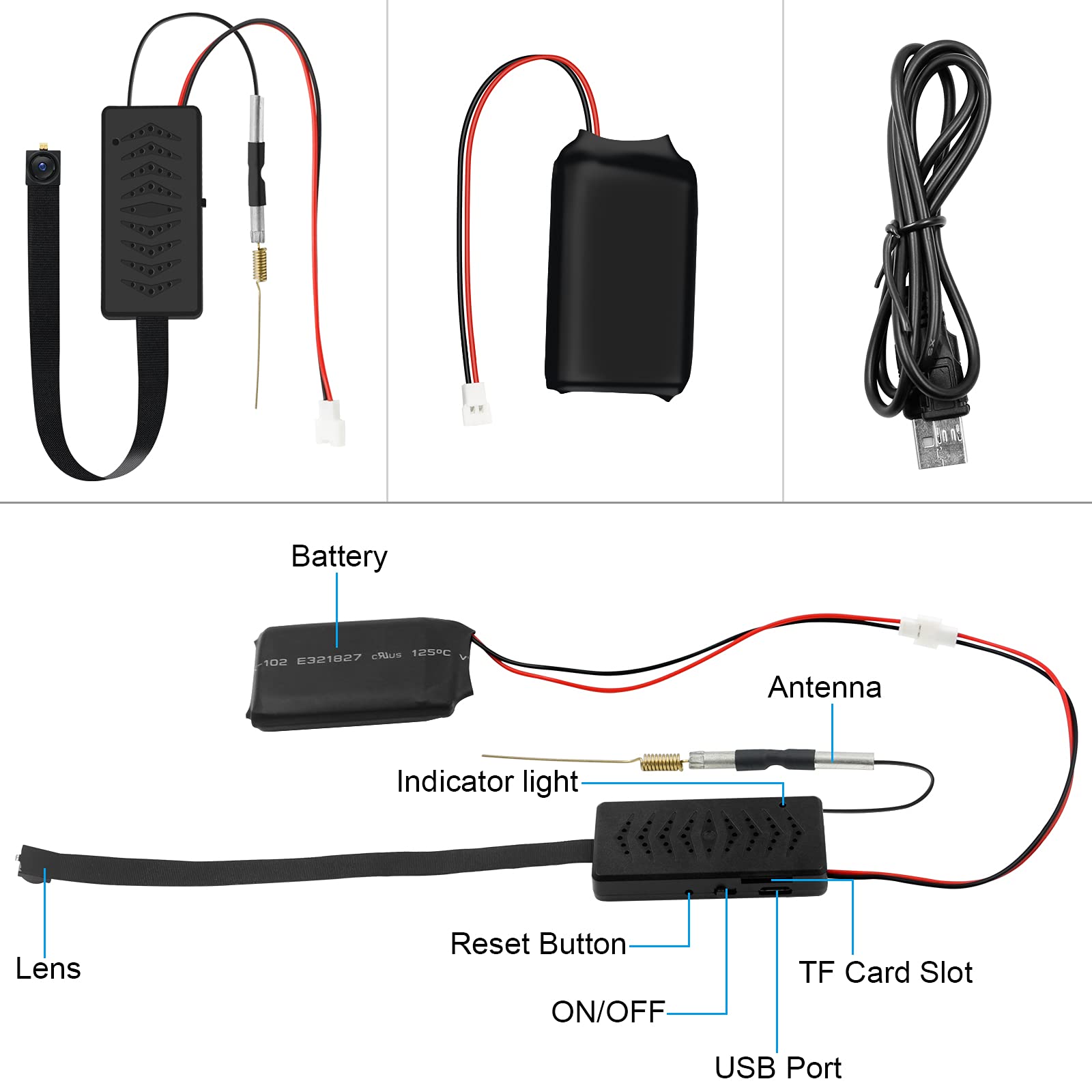 LXMIMI Mini Telecamera Wifi, HD 1080P Telecamera Spia supporto 2.4 e 5G WiFi con Rilevamento del Movimento per la Sicurezza Domestica Telecamera di Sorveglianza APP Vista Remota