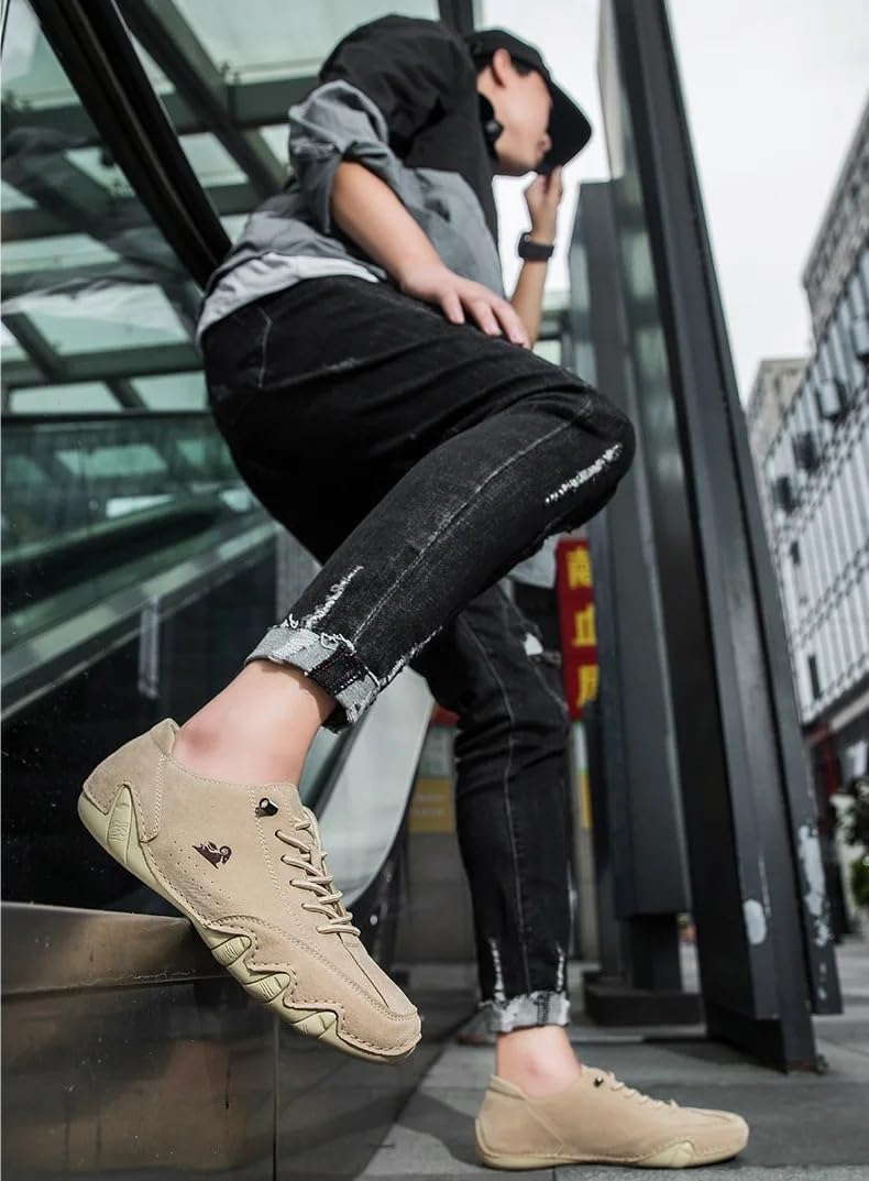Stivali alti in pelle scamosciata fatti a mano - Scarpe Beck unisex for esterni Explorer Stivali Chukka leggeri impermeabili Scarpe da ginnastica casual traspiranti antiscivolo for passeggiate Escursi