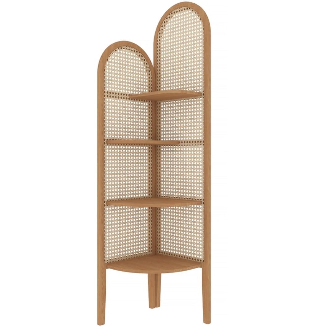 SUSUFISH Corner Shelf Corner Bookshelf 4-Tier Corner Shelf Stand Tall Corner Shelves Heavy Duty Corner Bookshelf Display Shelf for Living Room Corner Shelves Corner Storage