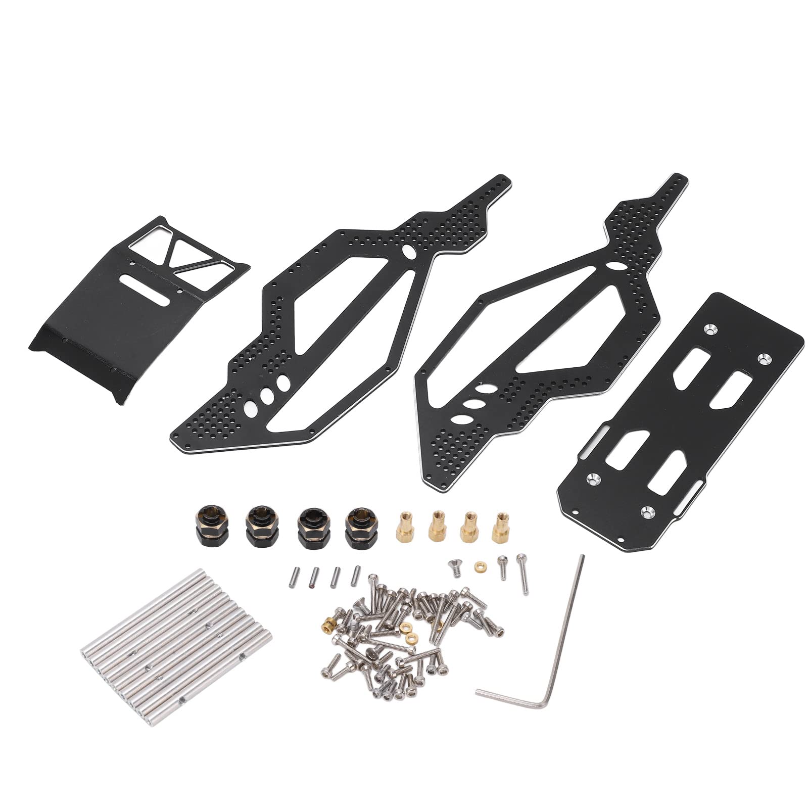 RC rama nadwozia mosiężna przeciwwaga sprzęgło metalowa rama podwozia dla Axial CX24 AXI90081 AXI00002 AXI00001 1/24 RC Car