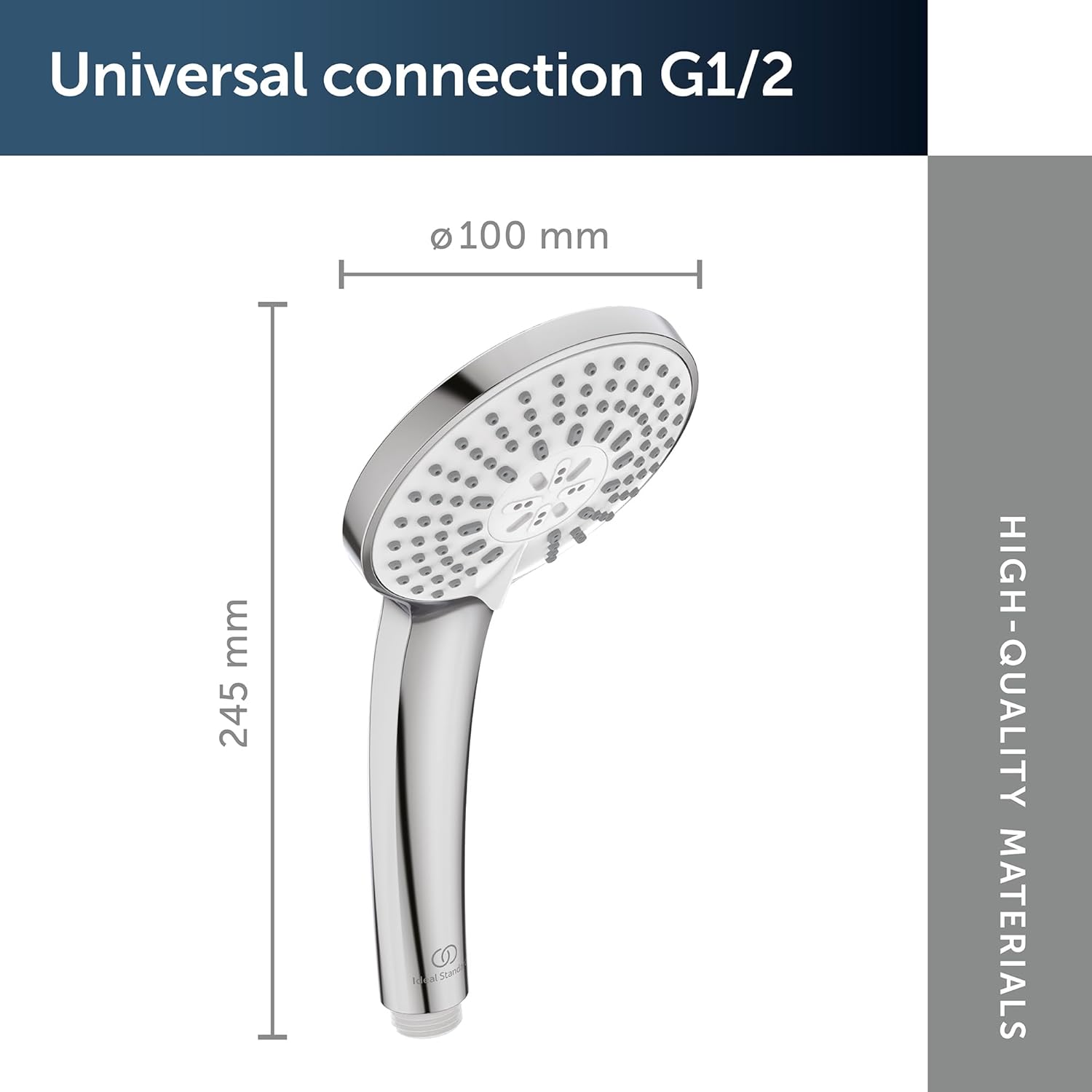 Ideal Standard Idealrain B9403AA Shower Head Chrome-Plated 3 Functions