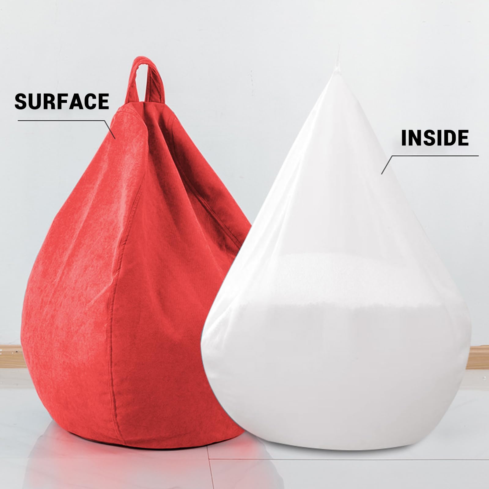 Gogreen Stuffed Animal Storage Bean Bag Chair Cover (39