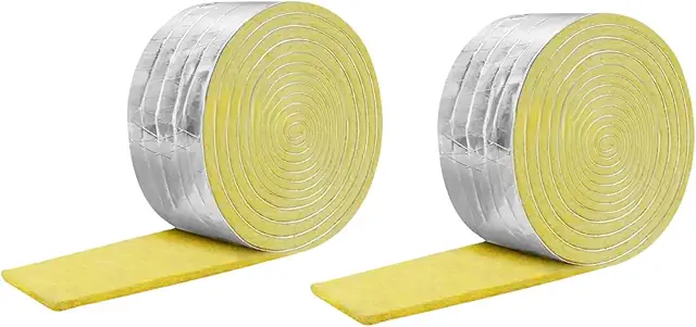 Isolante in Lana di Vetro per Tubi - Rotolo 20M - Isolamento Termico e Acustico