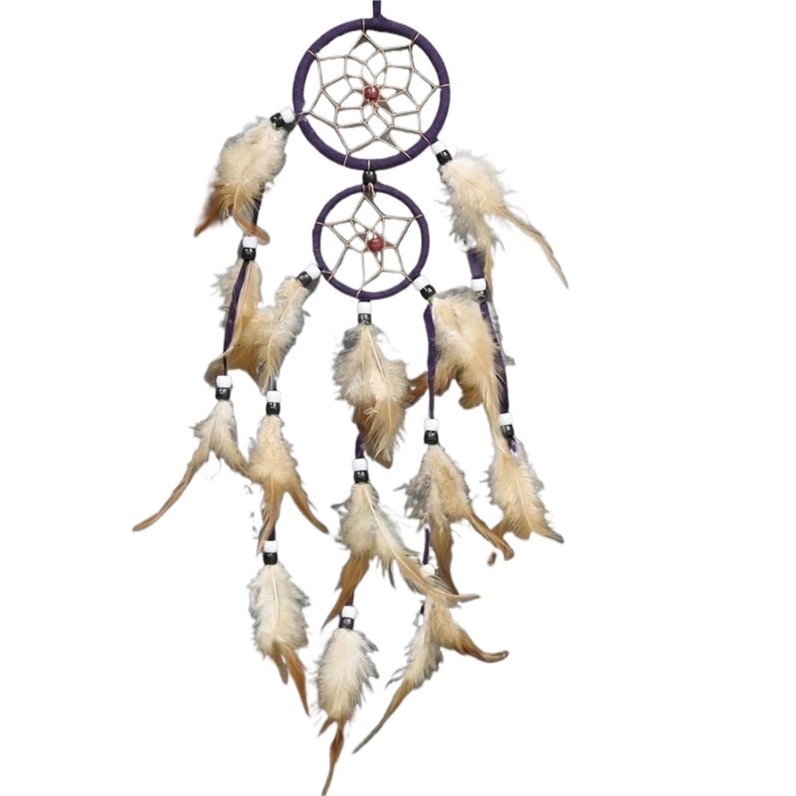 Atrapasueños con Plumas Marrones, atrapasueños for Colgar en la Pared, Accesorios for Dormitorio, carillón de Viento, 2 uds para El Dormitorio(Brown02)