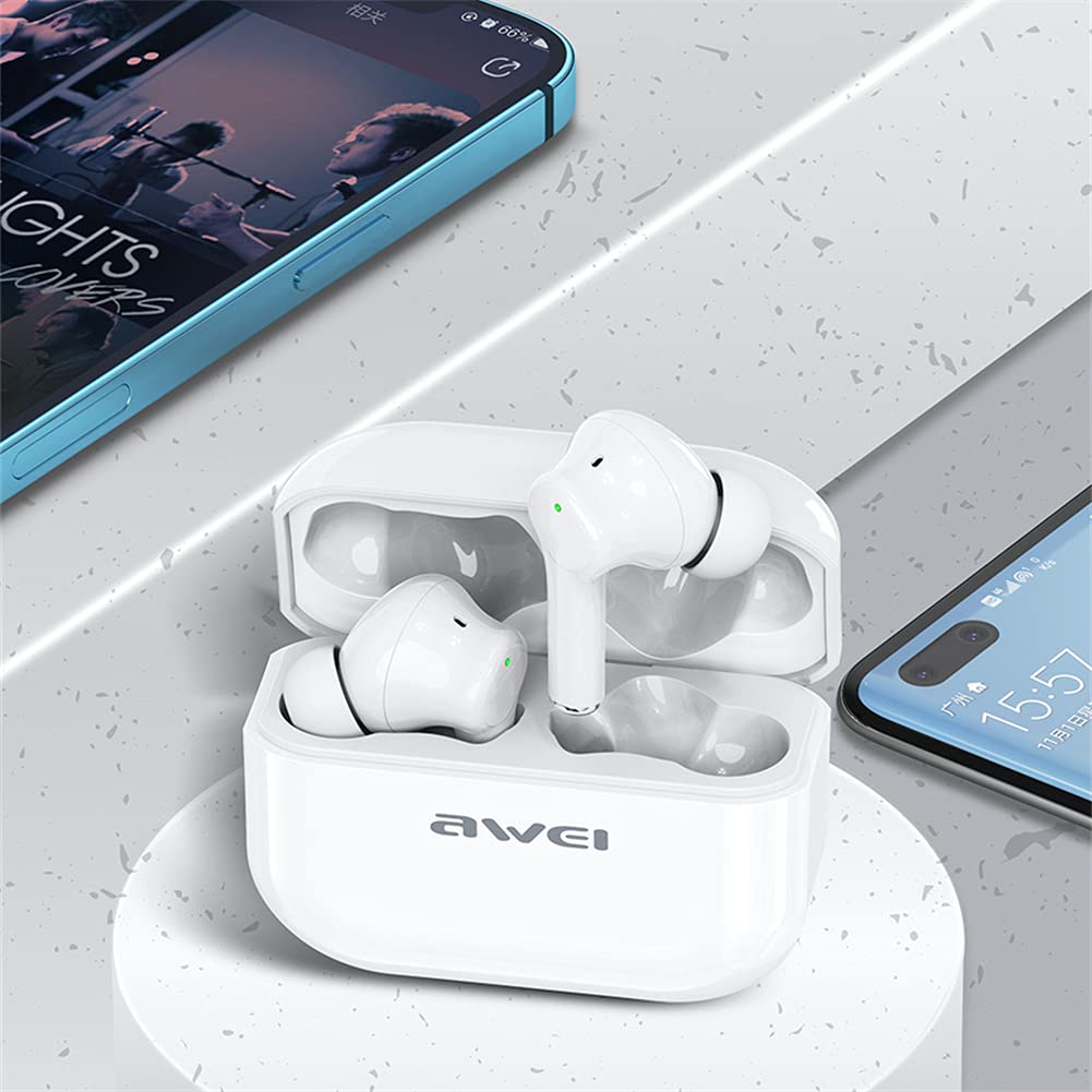 Bezprzewodowe słuchawki douszne z mikrofonem, słuchawkowym zestawem słuchawkowym, słuchawki Bluetooth 5.0 w uchu z obudową ładowania, do pracy, sportu, gry