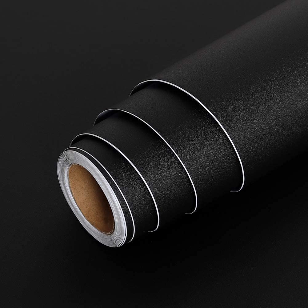 Matte Textured Black Contact Paper Decorative Self Adhesive Wall Paper Roll Peel and Stick Wallpaper for Cabinets Shelf Drawer Liners Furniture Removable Wall Sticker (12 x 48, Black) (B09CMJ88R9) Amazon Price History, Amazon Price Tracker