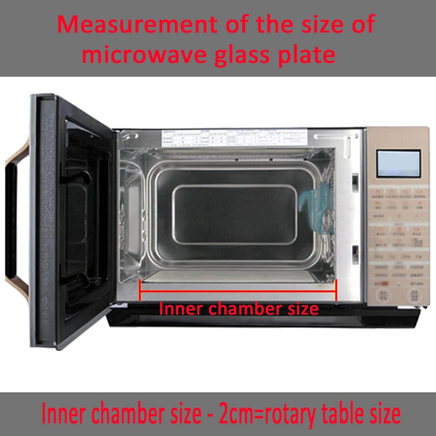 Round Microwave Turntable Glass Plate Replacement, Smooth Running Microwave Plate, With Glass Plate Tray Wheel Ring For Microwave Oven, Thickness 0.2" Microwave Oven Cooking Plate ( Size : 31.5cm/12.4