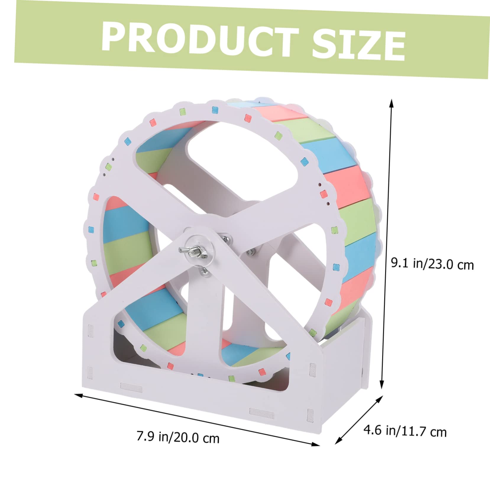 Großes Hamsterrad 21cm aus PVC für Chinchillas und Igel Geräuschloses Kleintierlaufspielzeug für Zuhause und Heimtierbedarf Einfache Selbstmontage
