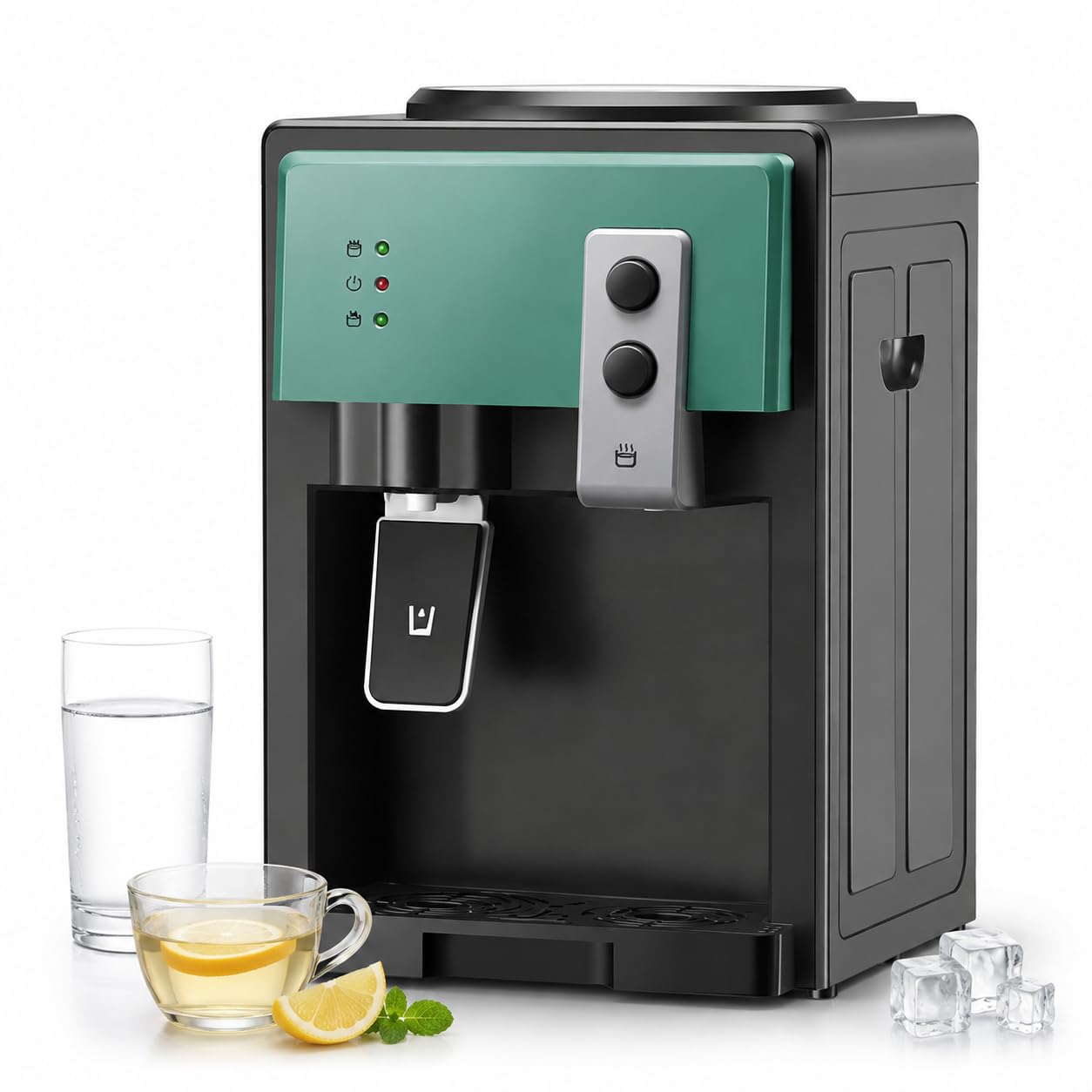 Dispenser per refrigeratore d'acqua da banco con caricamento dall'alto