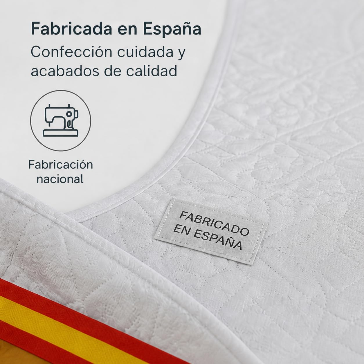 Lanovenanube Colcha Bouti Floral Blanca Cama 150 250x270 100% Poliéster | Fabricada en España. Tacto melocotón, relleno 100 g/m². Incluye 2 fundas de cojín. Ideal para primavera y verano.