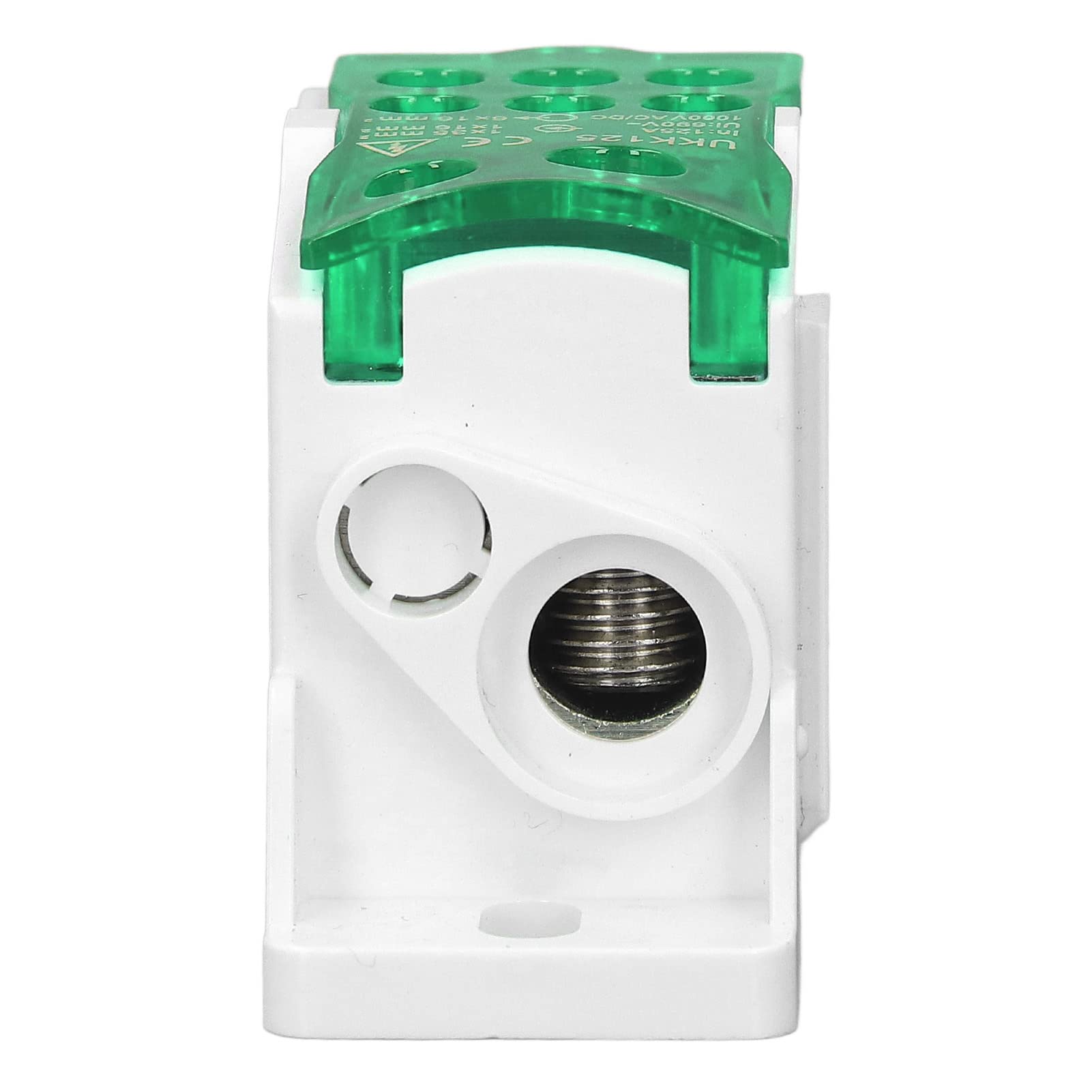 Tyenaza Caja de Distribución de Terminales UKK-125A, C45 Unipolar, para Gabinetes de Energía (Verde)