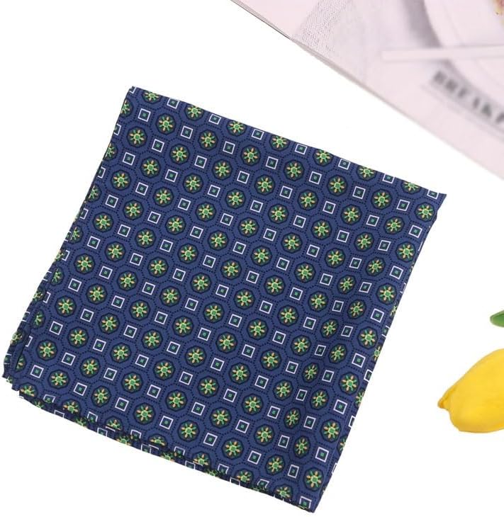 British Vintage Pattern Pocket Square Men's Suit Pocket Square Handkerchief Polyester Printed Dress Chestnut