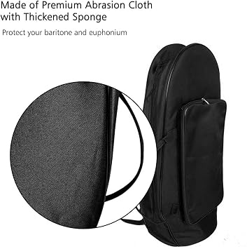 Premium Abrasion Cloth Euphonium Gig Bag Baritone Case with Straps Largeacity Brass Wind Instrument Accessories