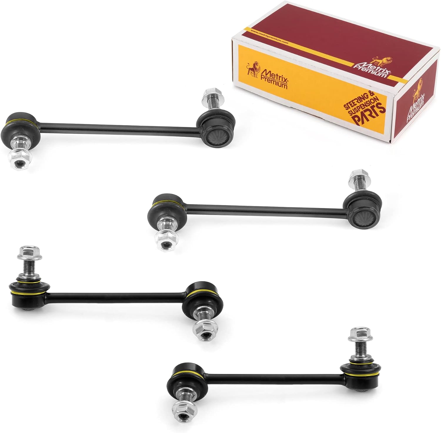 Metrix Premium Chassis Parts - 4 PC Front & Rear Stabilizer Bar Link Kit Fits 2007-2012 Acura RDX, Replacement K750297, K750380, Made in Europe