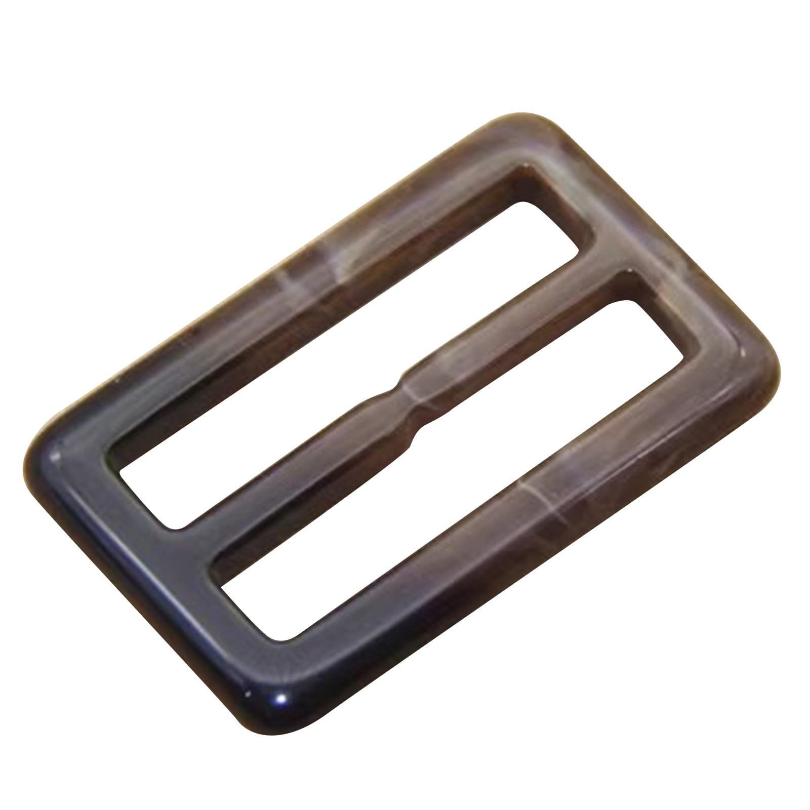 Anjing Rectangle Girdle Buckle Clothes Coats Buttons Plastic Slide Buckle Triglide Slides Webbing Embellishment 40mm- Coffee