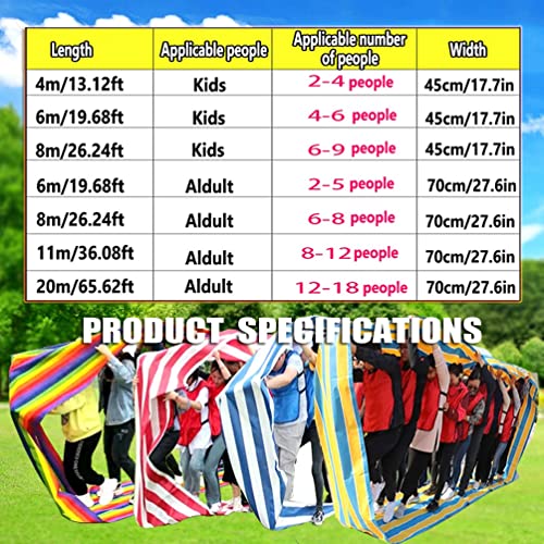 Image of 3PCS Kids Teamwork Game Running Mat, Outdoor Activity Physical Training Colored Oxford Cloth Track, with Storage Bag, 4-20M (Size : Kids-6M /20FT)