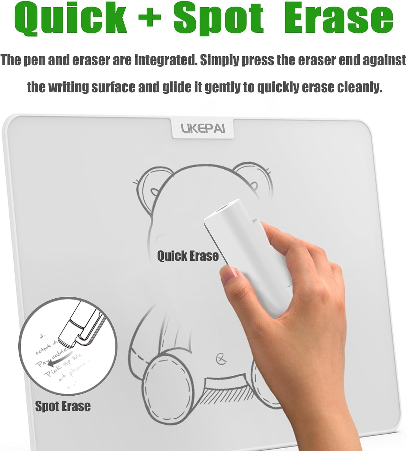 15 Inch Magic Whiteboard, No-Consumable Erasable Board, Dust-Free Power-Free Waterproof Shockproof Eye-Caring Panel | Ideal for Office, Classroom, Remote Work, Replace LCD & Desktop Whiteboard