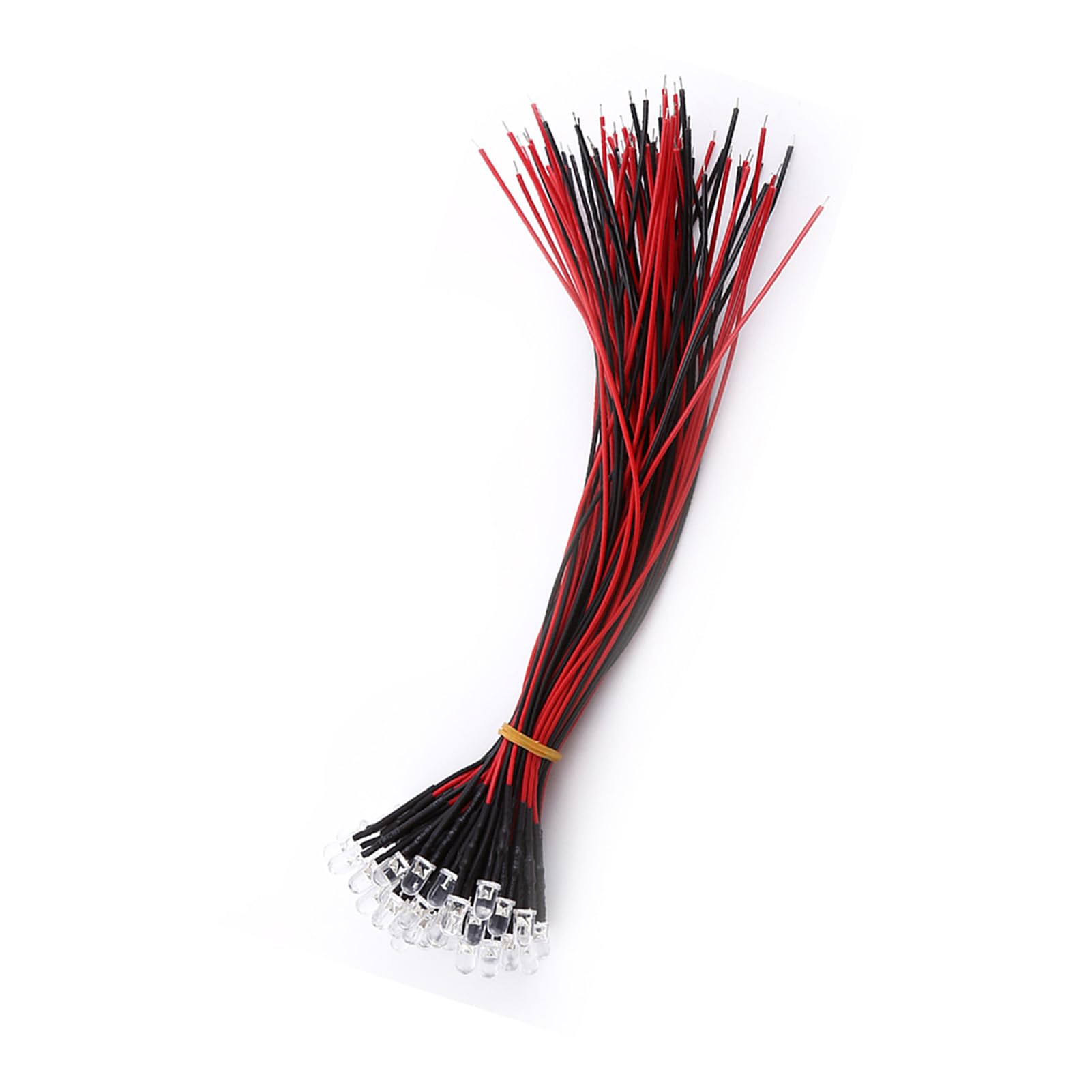 Luces LED de diodo emisor, diodos transparentes de agua CC precableados, lampara de bombilla intermitente de luz Blanca, roja, Azul y Verde para juguetes de bricolaje, modo Manual (Blue Light)