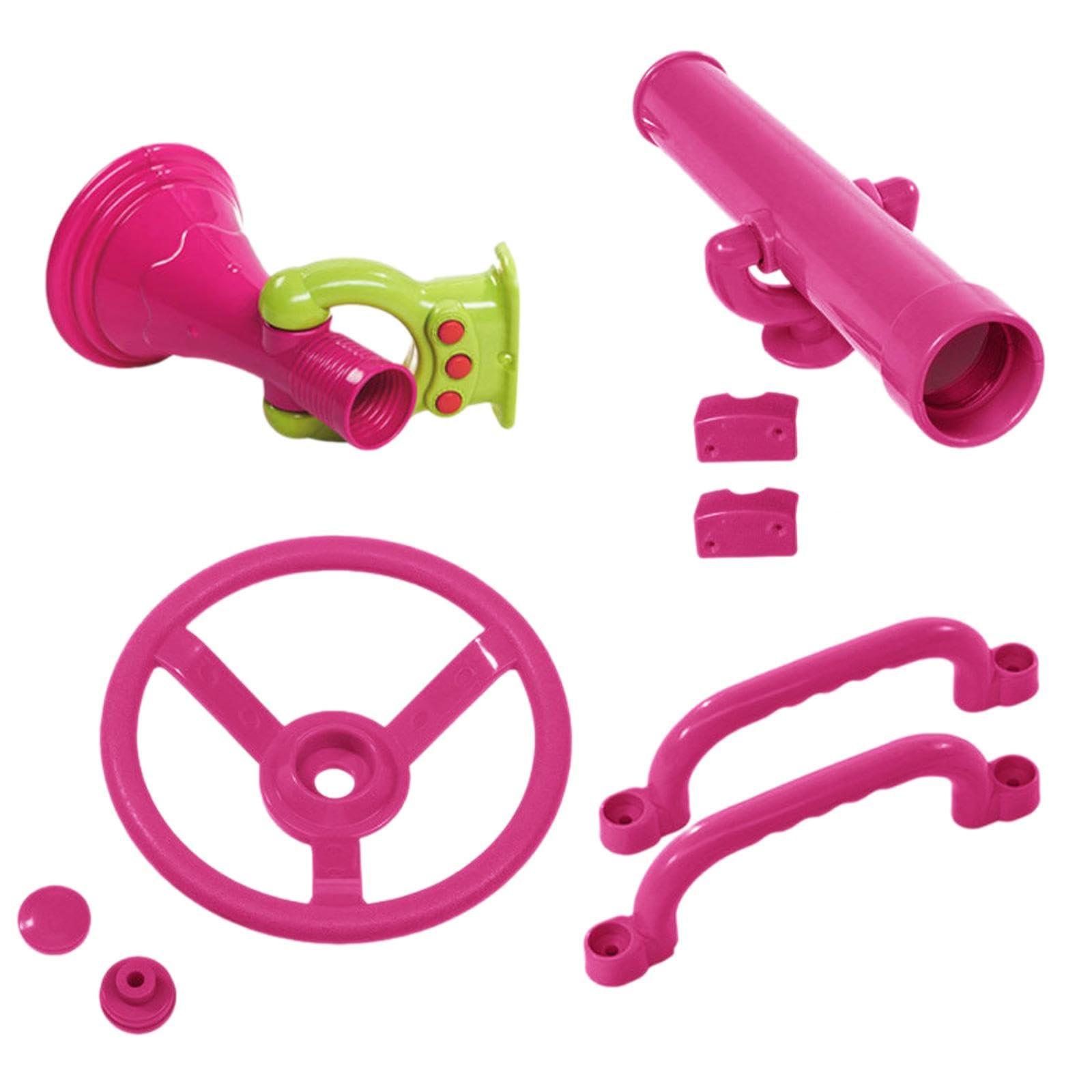 4-teiliges Spielplatz-Set für Kinder, Schaukelanbau in Pink
