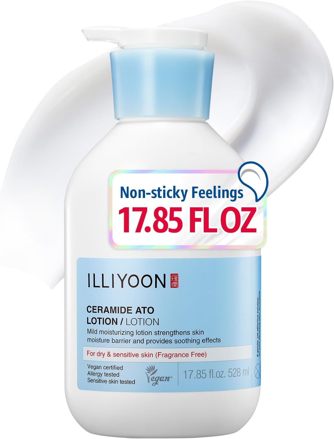 Ceramide Ato Lotion 528ml(17.85oz) | Daily Moisturizing Lotion for All Skin Types | Deep Moisturizing and Soothing Effect | Korean Skin Care