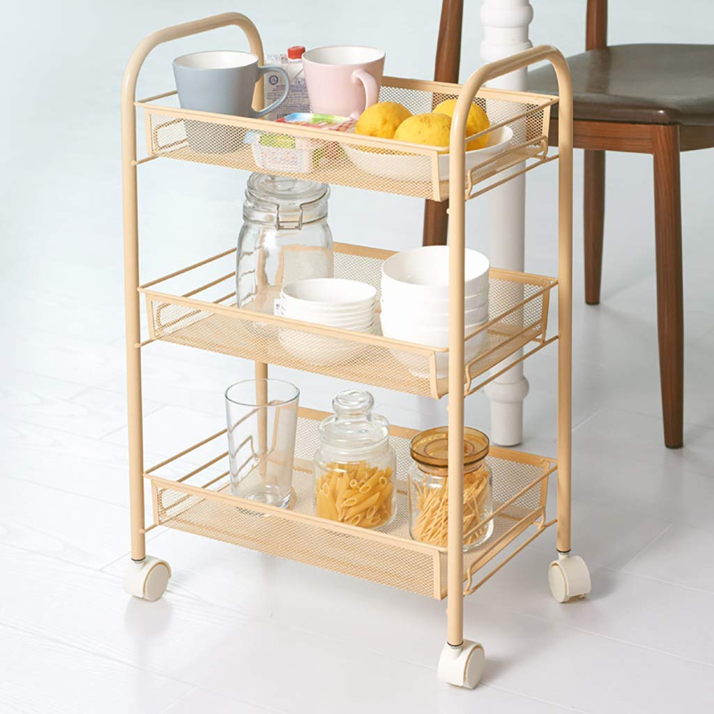 Carrelli, Carrello Multifunzione, Veicoli Portatili per il Riciclaio, Carrello Di Servizio a 3 Livelli Carrello Di Servizio per la Ristorazione con Isola Della Cucina, Organizzazione Di Utilità